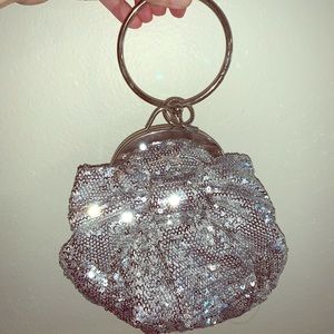 Small silver sequin bag
